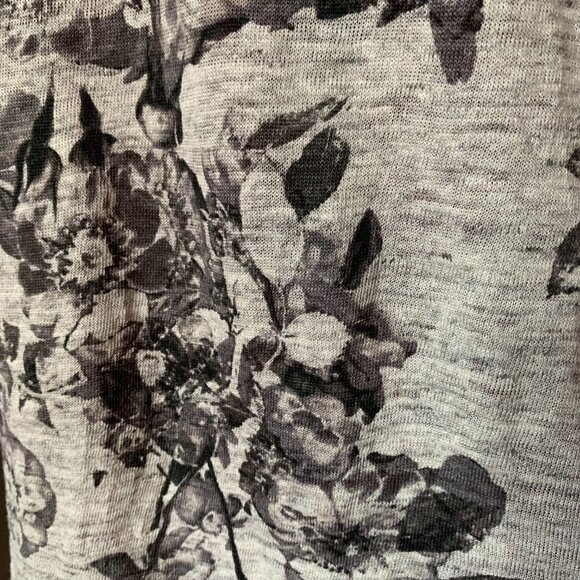 CYNTHIA ROWLEY - Linen Blouse Top scoop neckline Cap sleeves - medium - Picture 5 of 7